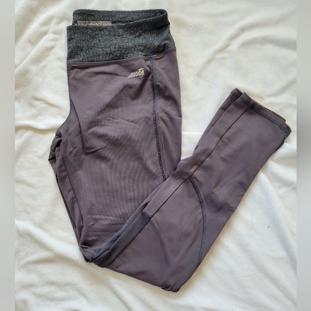 Avia Active grey athletic pants w/ non see through mesh detail M - Picture 1 of 6
